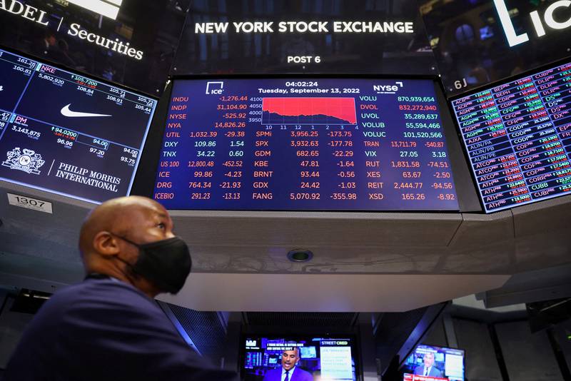 A trader at the New York Stock Exchange. Investors are seeking safer strategies to hedge against this year's bear market. Reuters