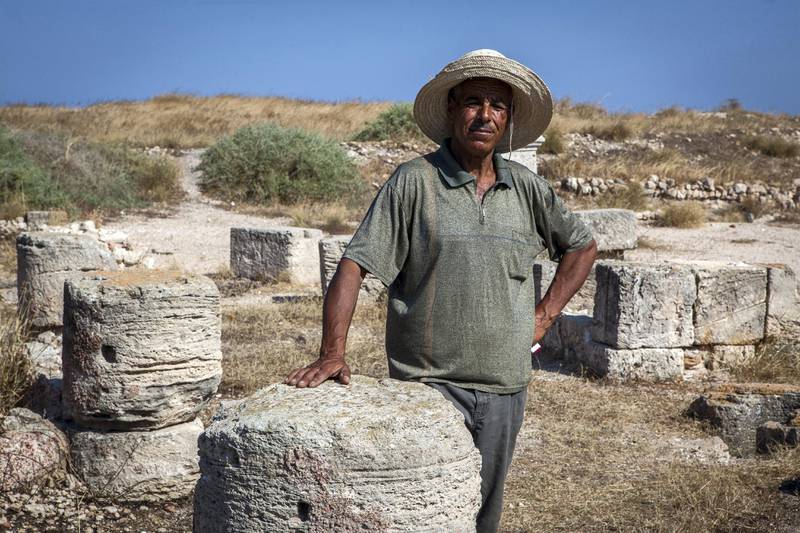Moktasser Mahlouf, keeper of Acholla historical site, poses for a picture on July 27, 2017. Acholla was a Roman city discovered in 1948. Magnificient mosaiques were extracted and sent to the Bardo National Museum in Tunis, Tunisia. Nowadays, Acholla has been pretty much abandoned and tourists don't come to visit. For decades, Tunisia has been focusing on the so-called ‘all inclusive’ mass tourism. Representing 7% of the GDP in the Tunisian economy in 2010, mass tourism drastically collapsed after the revolution and multiple terrorist attacks. These destabilising events created a unique opportunity to switch to a new sustainable, more qualitative and inclusive model. Voices rise to make the country's unique heritage a major revenue generator as Tunisia is known to be an "open-air museum" with 30,000 archaeological sites widely scattered across the country. Unfortunately, the authorities did not take advantage of the opportunity. Today, only 53 archaeological sites are exploited for tourism purposes.