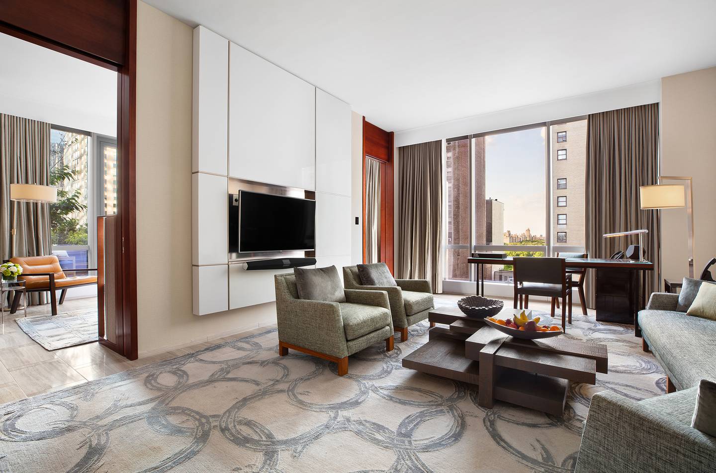The 19th floor of the Park Hyatt New York includes several spacious living areas