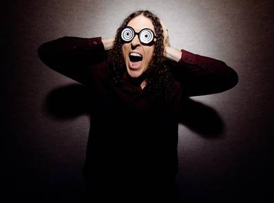 In this July 17, 2014 photo, “Weird Al” Yankovic poses for a portrait in Los Angeles. Billboard reported that Yankovic’s Mandatory Fun debuted at No 1 this week with more than 80,000 units sold. That’s almost double the amount his last album, Alpocalypse, sold in its debut week in 2011. AP