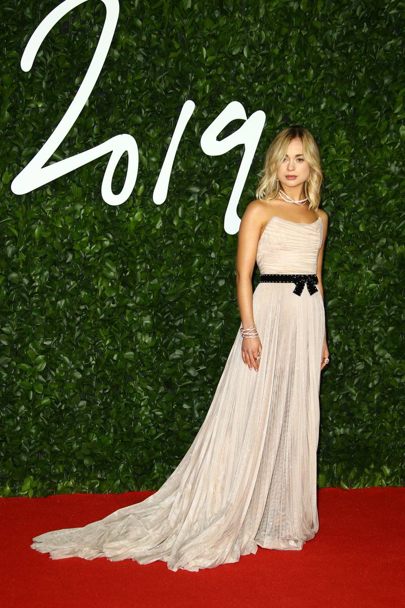 Lady Amelia Windsor arrives at the 2019 British Fashion Awards in London on December 2, 2019. AP
