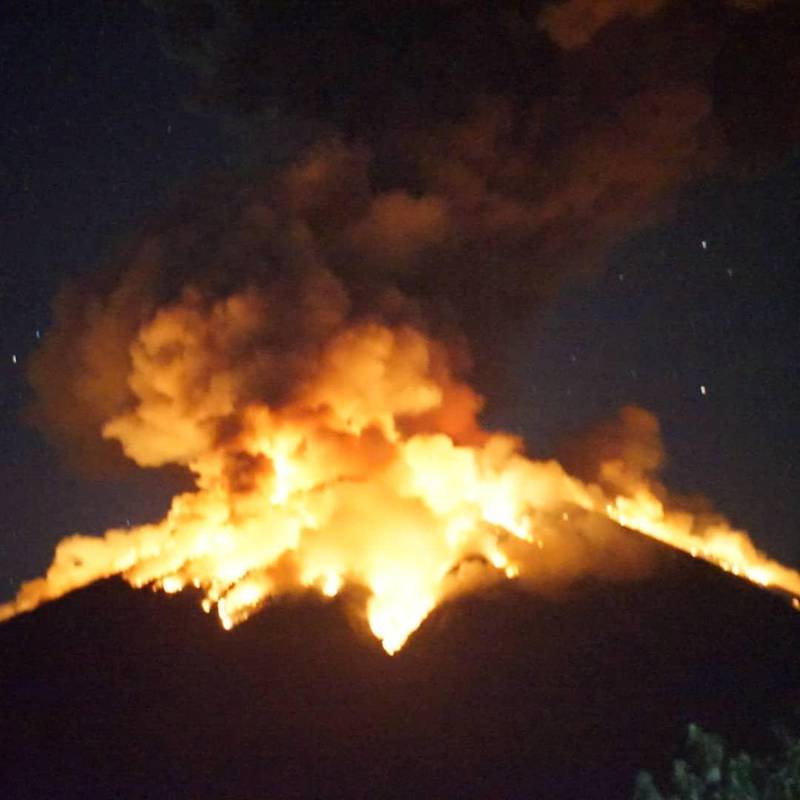 Mount Agung volcano erupts in Bali, Indonesia. Reuters