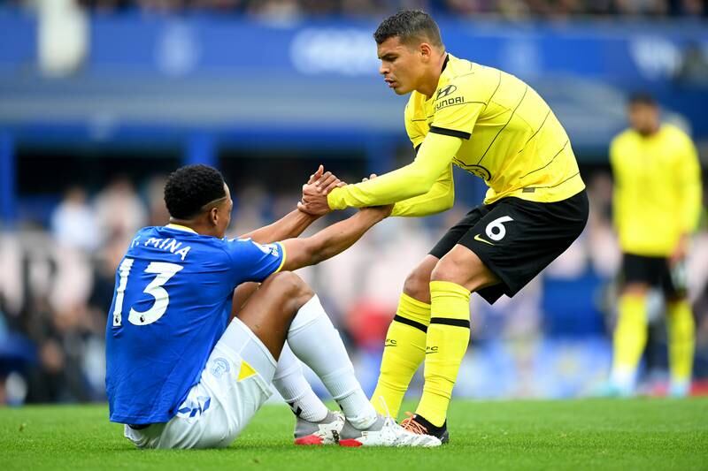 Thiago Silva - 7: Reacted well to intercept and then clear dangerous Everton cross just after half hour mark. Fine block on powerful Doucoure strike just before break and usual assured game from Brazilian. Getty