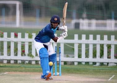 Sri Lanka U19 captain Shavon Daniel. Sri Lanka U19 teamÕs visit to Abu Dhabi. Abu Dhabi Cricket and Sports Hub, Abu Dhabi. Chris Whiteoak / The National