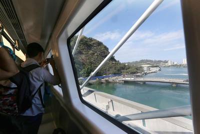 The new Metro Line 4 also travels above ground, giving passengers a view of the Rio cityscape. Mario Tama / Getty Images