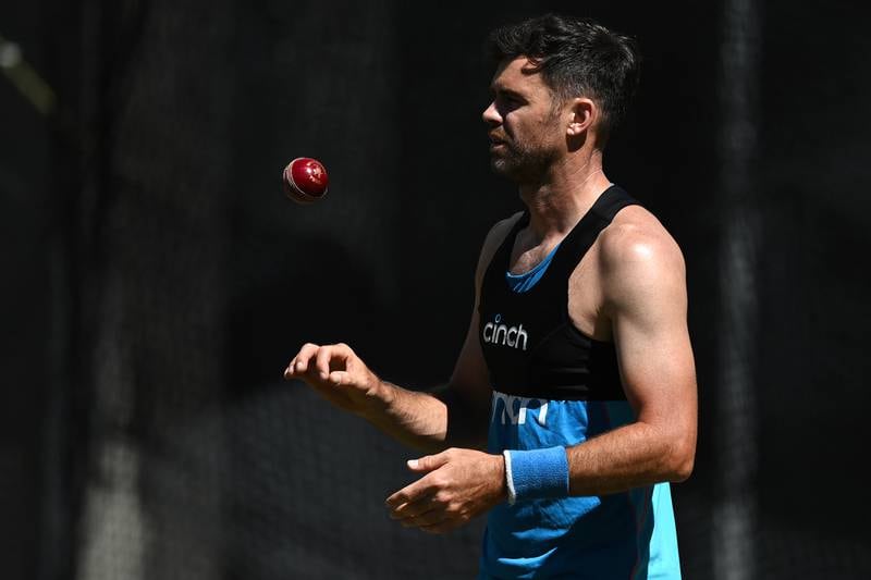 James Anderson at the MCG in Melbourne on Friday. EPA