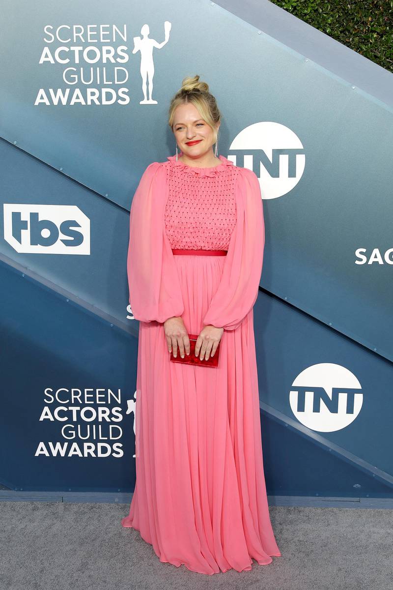 Elisabeth Moss in Monique Lhuillier at the 26th annual Screen Actors Guild Awards ceremony at the Shrine Auditorium in Los Angeles, California, USA, 19 January 2020.  EPA