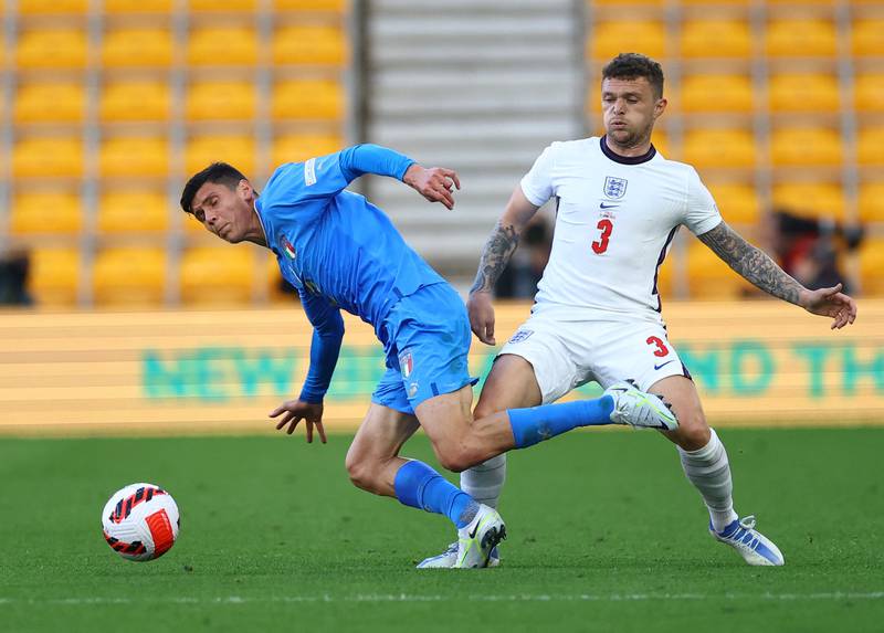 Kieran Trippier - 7, Did a good job defensively and made some intelligent passes, with one getting Mason Mount into a promising crossing position. Did just enough to deny Giovanni Di Lorenzo when the ball was clipped to the back post.

Reuters