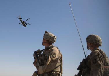 The Biden administration has set September 11 as the deadline to complete its troop withdrawal from Afghanistan and is increasing security co-ordination. US Marine Corps photo by Sgt Justin T Updegraff, Operation Resolute Support via AP