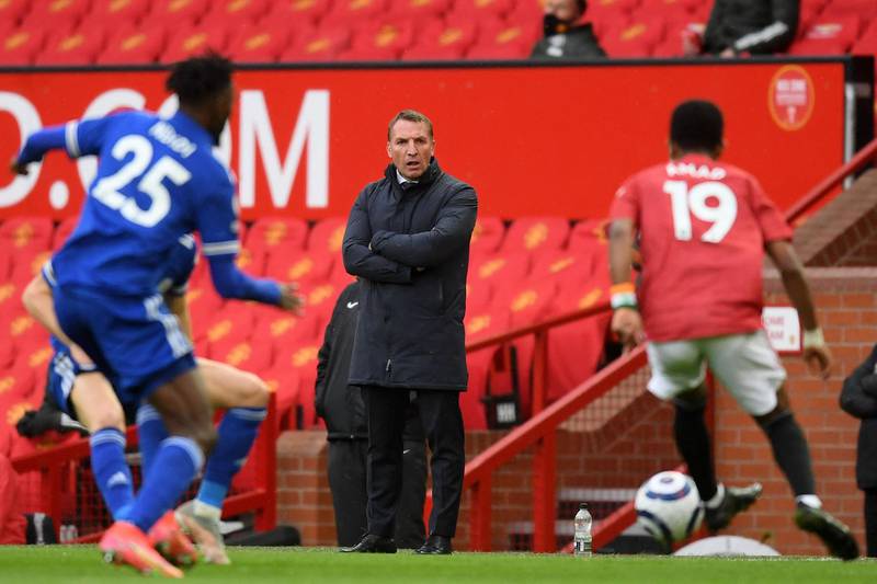 Leicester manager Brendan Rodgers. AFP