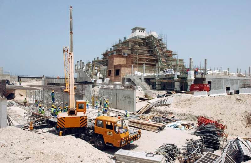 Atlantis, The Palm under construction on Palm Jumeirah in April 2007. Getty Images