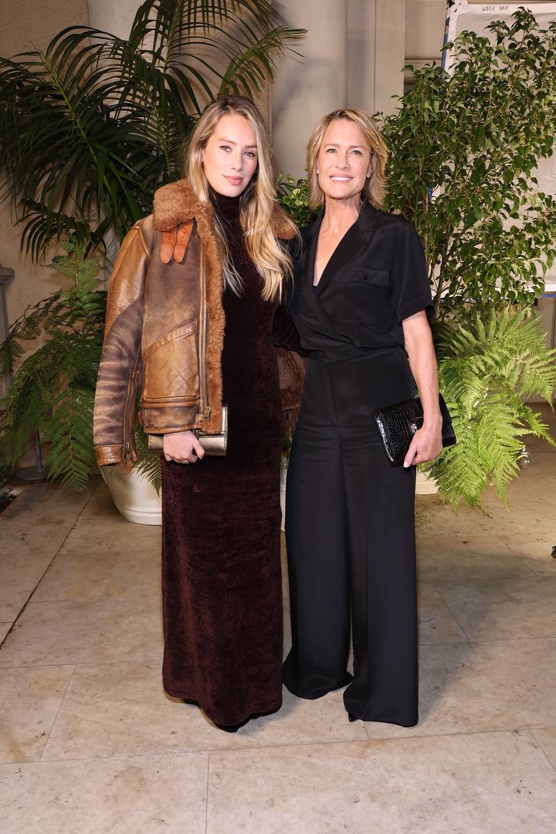 Dylan Penn and Robin Wright. AFP
