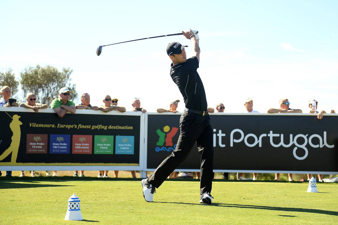 QUARTEIRA, PORTUGAL - OCTOBER 25: Martin Kaymer of Germany tees off on the 3rd hole  during Day two of the Portugal Masters at  Dom Pedro Victoria Golf Course on October 25, 2019 in Quarteira, Portugal. (Photo by Harry Trump/Getty Images)