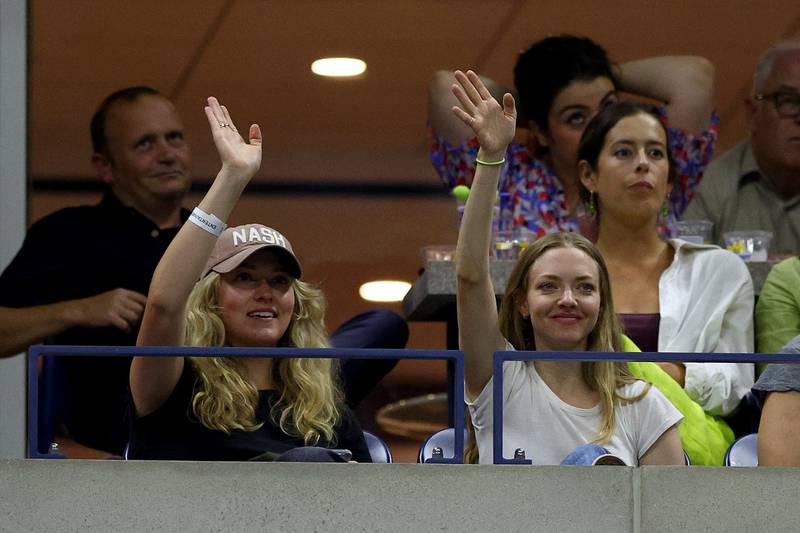 Seyfried waves to the crowd. Getty Images / AFP