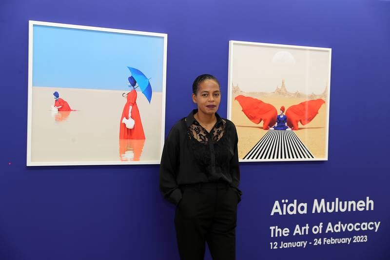 Aida Muluneh's photography exhibition The Art of Advocacy is at the Efie Gallery in Dubai until February 24. All photos: Pawan Singh / The National