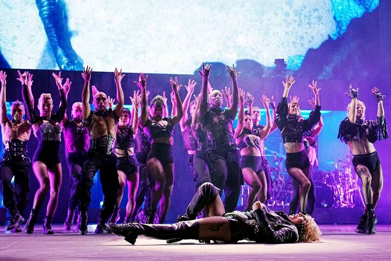 Lady Gaga performs in Los Angeles. Getty Images