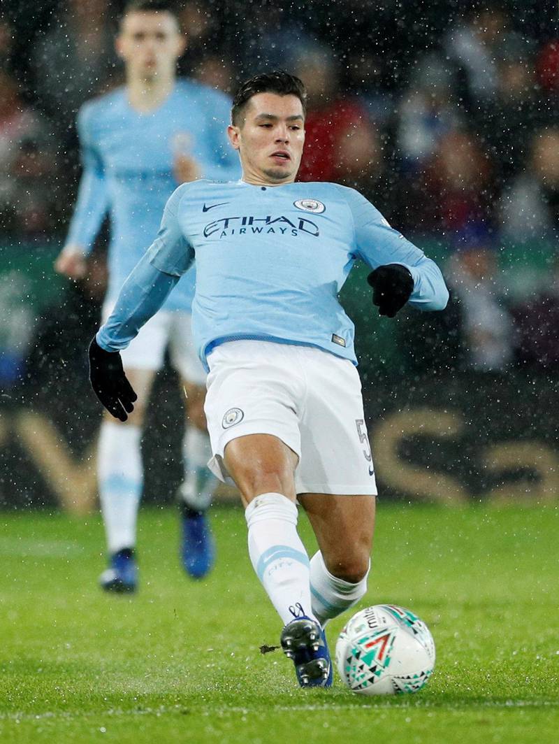 Soccer Football - Carabao Cup Quarter-Final - Leicester City v Manchester City - King Power Stadium, Leicester, Britain - December 18, 2018  Manchester City's Brahim Diaz in action            Action Images via Reuters/John Sibley  EDITORIAL USE ONLY. No use with unauthorized audio, video, data, fixture lists, club/league logos or "live" services. Online in-match use limited to 75 images, no video emulation. No use in betting, games or single club/league/player publications.  Please contact your account representative for further details.