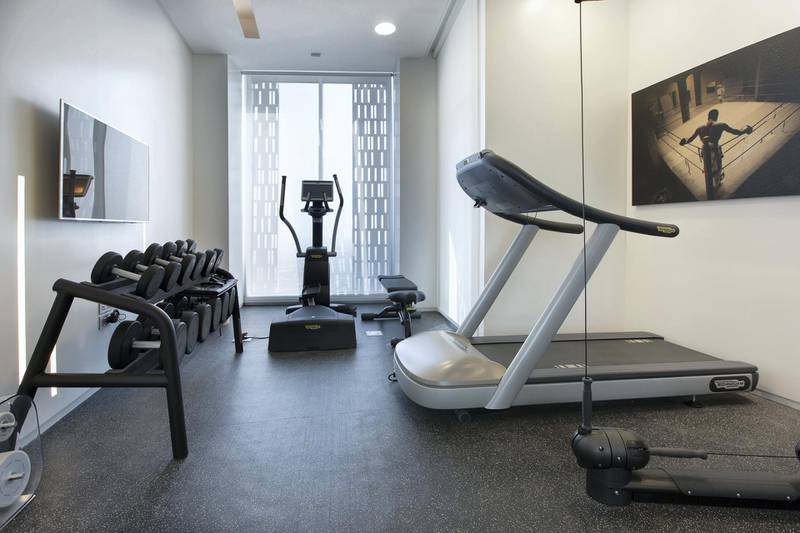 There's no need for a trek downstairs for some exercise.    Courtesy LuxuryProperty.com