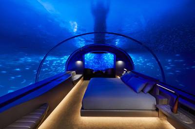 THE MURAKA - Undersea bedroom. Photo by Justin Nicholas