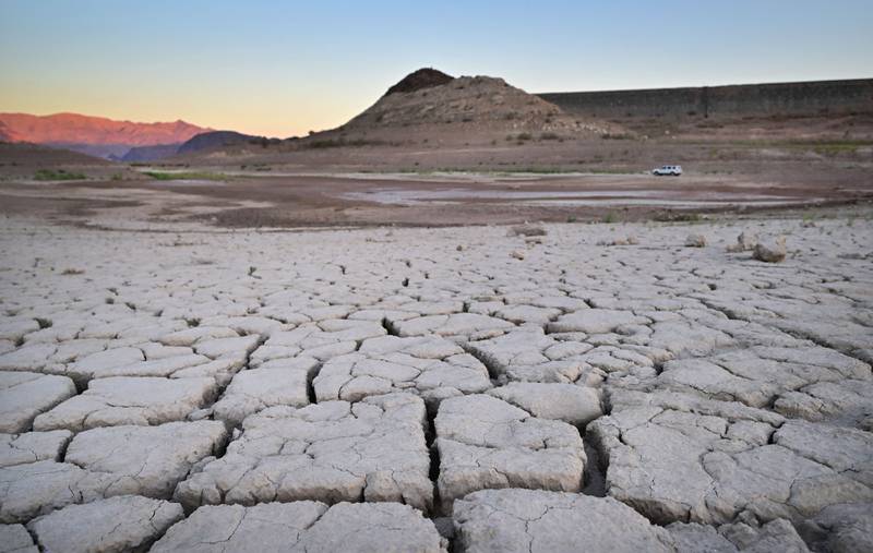 The drought-stricken Lake Mead in Boulder City, Nevada. Located outside Las Vegas near the Nevada-Arizona border, the lake provides electricity to several parts of Arizona, California and Nevada and is also the source of water for rural, urban and tribal lands across the south-west. AFP