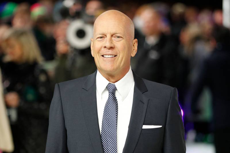 US actor Bruce Willis at the European premiere of 'Glass' in central London. AFP