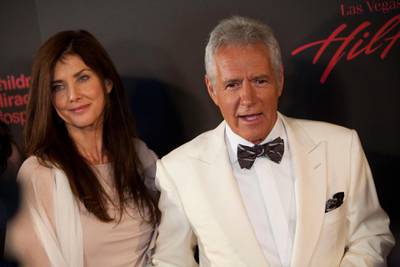 Alex Trebek and wife Jean Currivan Trebek arrive at the 38th annual Daytime Emmy Awards show in Las Vegas, Nevada, on June 19, 2011. AFP