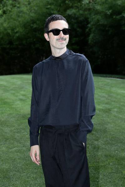 Diodato attends the Giorgio Armani fashion show. Getty Images