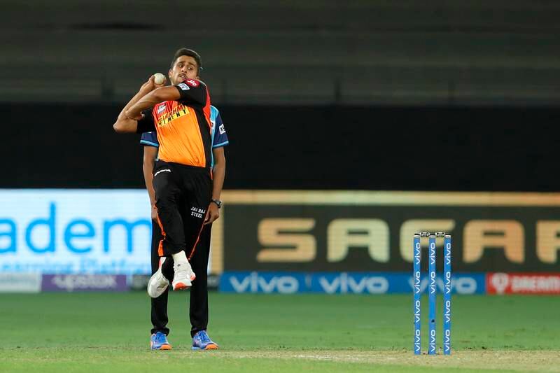 Umran Malik made an impressive debut for Sunrisers Hyderabad on Sunday. Sportzpics for IPL