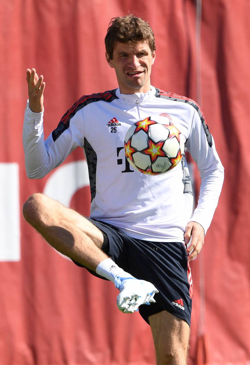 Bayern Munich's German forward Thomas Muller during training. AFP
