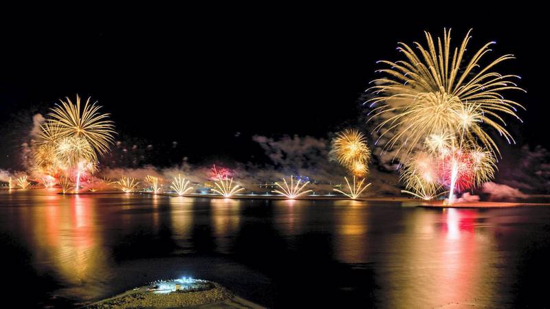 This trumps the 2014 title set by the Kounosu fireworks festival in Sitama, Japan, on October 11, 2014. Courtesy Ras Al Khaimah Tourism Development Authority