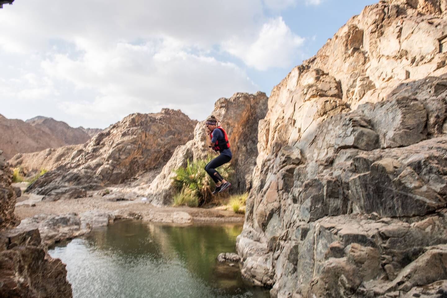 Wadi Showka is good for mountain biking and jumping into the water pools. Photo: Fadi Hachicho