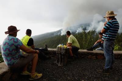 The Tijarafe wildfire advances on the Canary Island of La Palma, Spain. Reuters