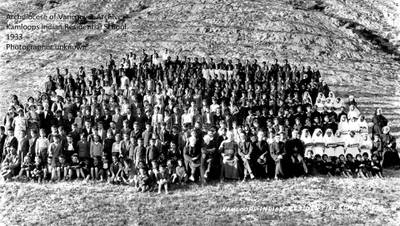 A gathering at the Kamloops Indian Residential School in Kamloops, British Columbia, Canada in 1933. EPA