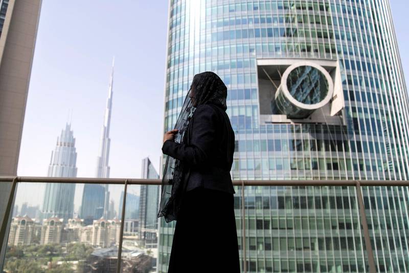 DUBAI, UNITED ARAB EMIRATES - MAY 30, 2018. SM photographed at her office. She sent her letter to The National's debt panel, and with the help of the readers, she managed to clear her 90,000AED debt.(Photo by Reem Mohammed/The National)Reporter: Alice HaineSection: BZNote: Subject might choose to remain anonymous. Her name is Sumera Hasan.