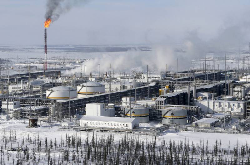 Vankorskoye oilfield owned by Rosneft in Russia. Crude exports from Russia could fall 'precipitously' from August if the EU approves the proposed insurance ban for ships carrying Russian oil. Reuters