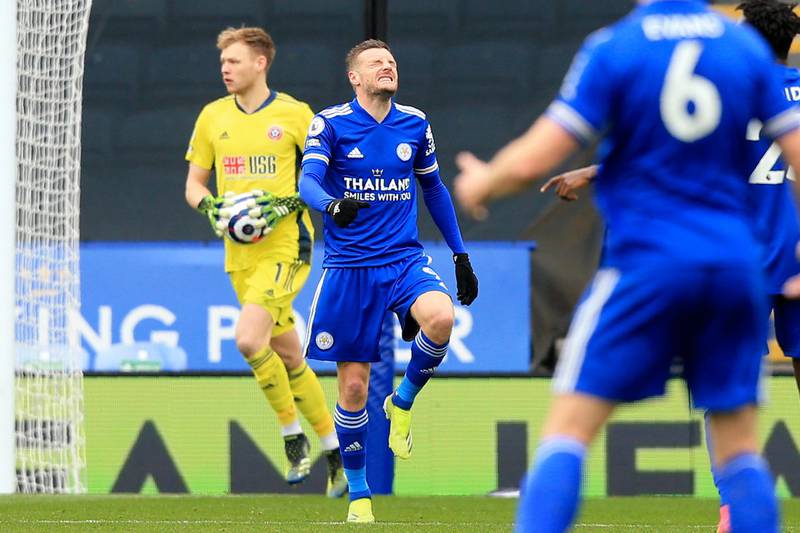 3) Jamie Vardy (Leicester City) 15 big chances missed in 25 appearances. AP
