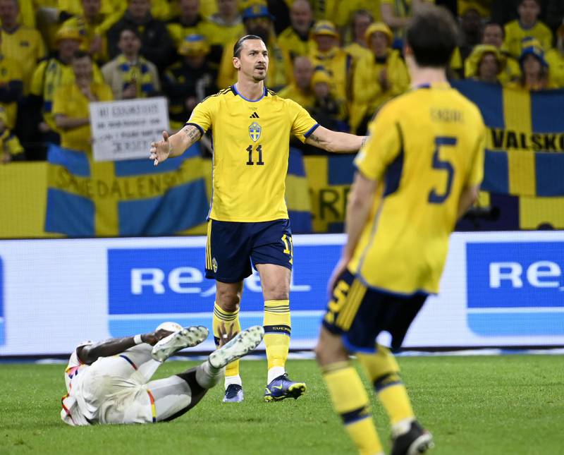 Sweden's Zlatan Ibrahimovic made a highly-anticipated return to International football. AP