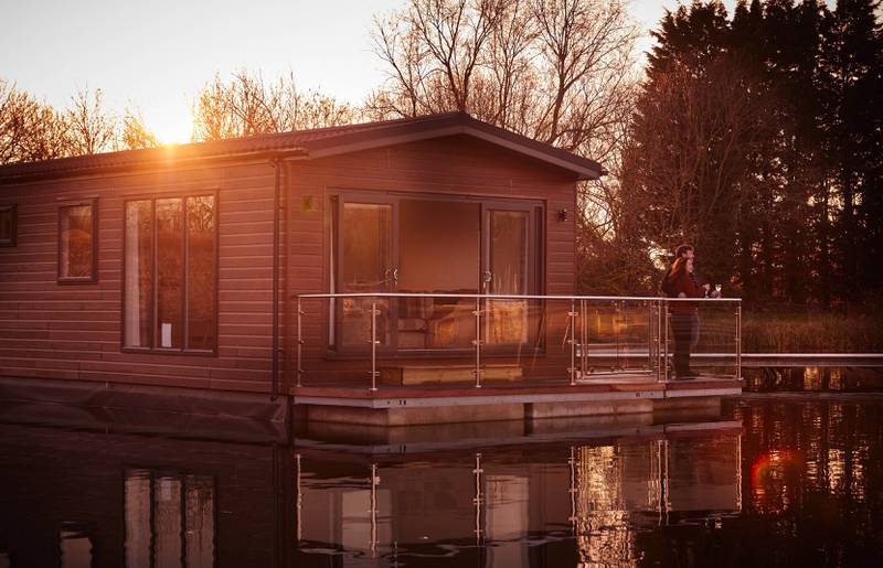Aquavista's floating lodges are located within a gated community in Nottinghamshire. Photo: Aquavista