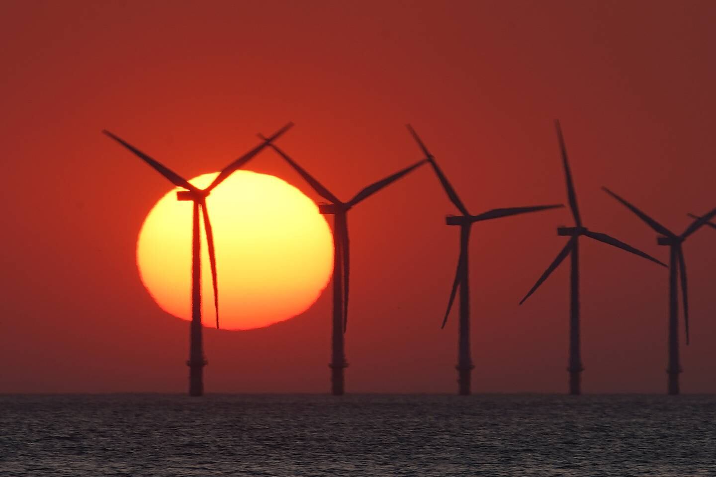 The Burbo Bank Offshore Wind Farm in the Irish Sea. Getty Images
