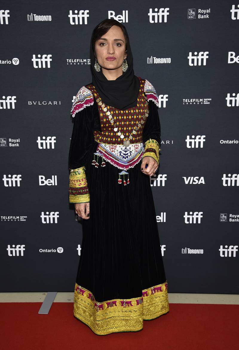 Afghan activist and politician Zarifa Ghafari attends the premiere for 'In Her Hands'. Invision / AP