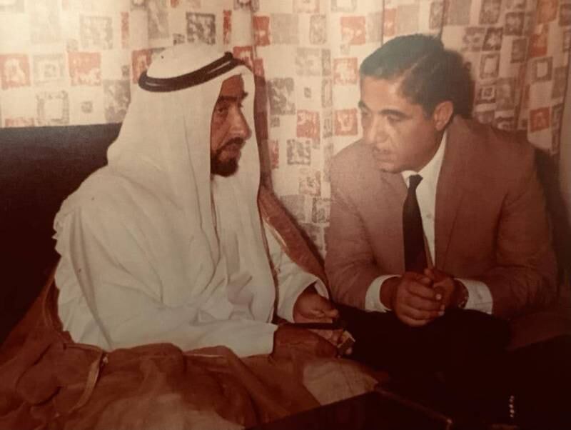 Adi Bitar with UAE Founding Father, the late Sheikh Zayed bin Sultan Al Nahyan. All photos courtesy of Omar Al Bitar