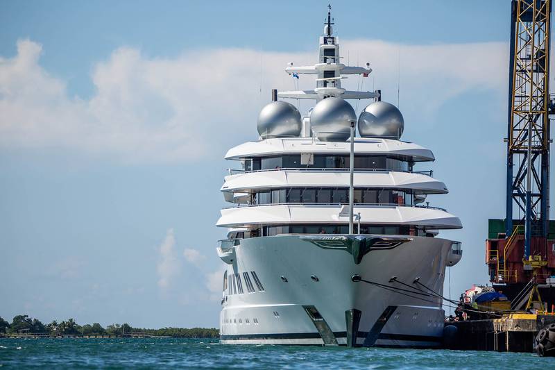 The superyacht Amadea. Fiji Sun / AFP