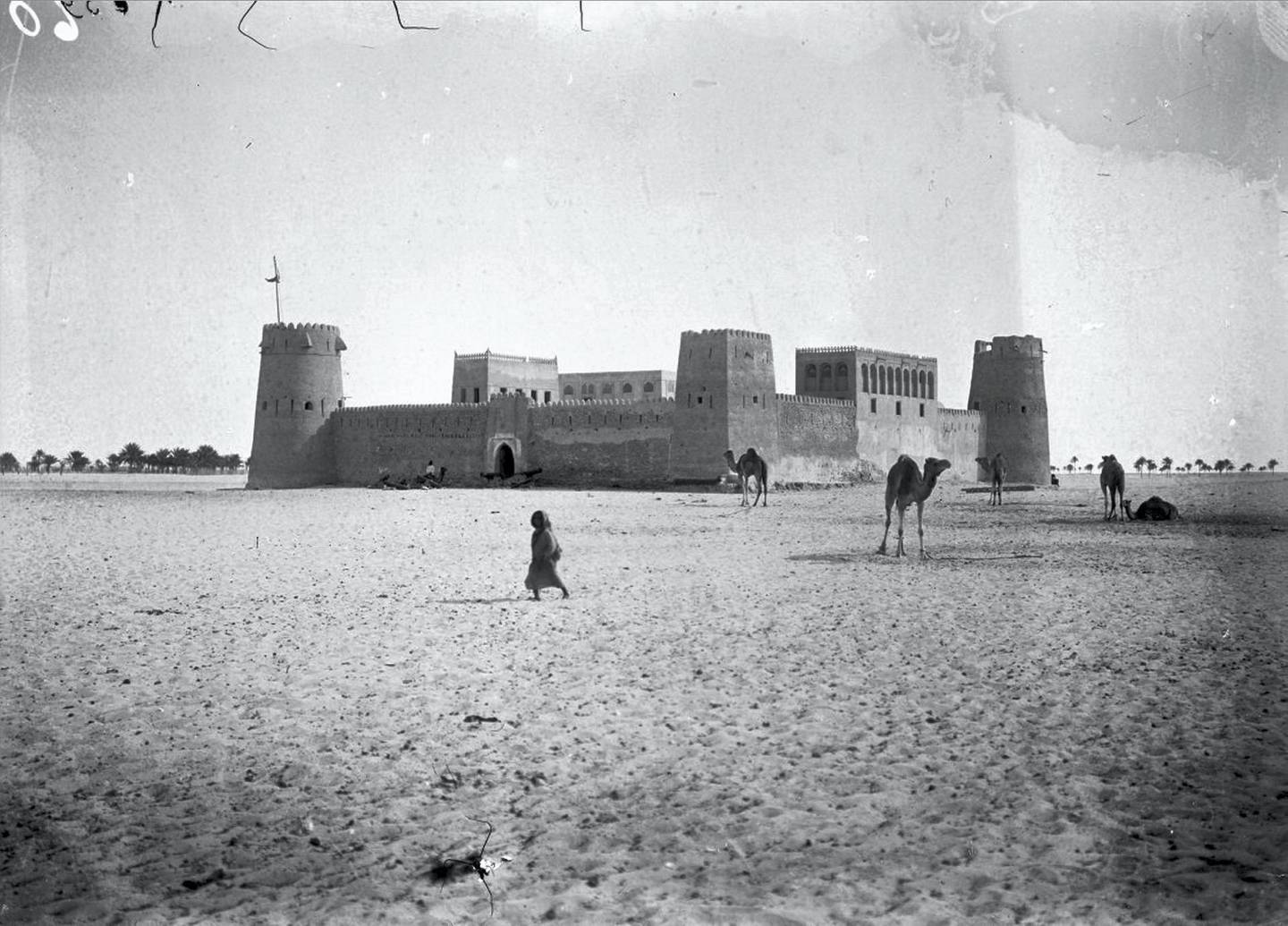One of the earliest known photographs of Qasr Al Hosn from 1904. Courtesy: Ethnologisches Museum / Hermann Burchardt