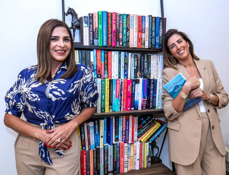 Farah Al Alami, left, and her cousin Deema started a virtual book club during the pandemic. Victor Besa / The National