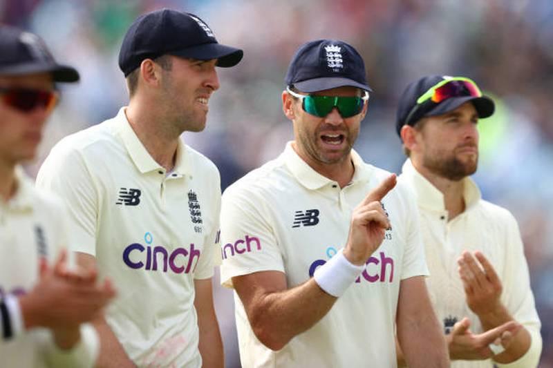 England's James Anderson and Craig Overton had a great day at Headingley. Getty