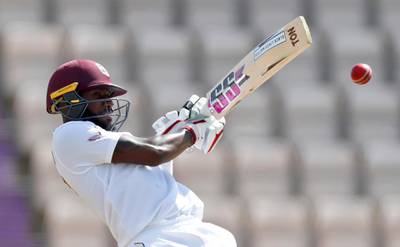 West Indies batsman Jermaine Blackwood hit 95 to help his team beat England by four wickets in the first Test at the Rose Bowl on Sunday, July 7, 2020.