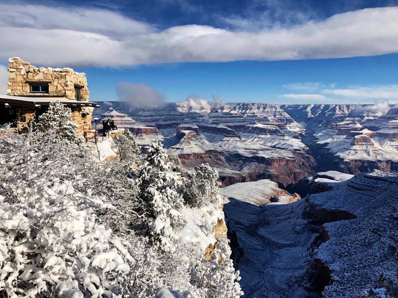 Carved out by the Colorado River, the Grand Canyon is nearly 1,500 metres deep. AP