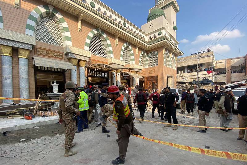Dozens were killed and scores injured in a suicide bombing at a mosque in Pakistan on January 30. AFP
