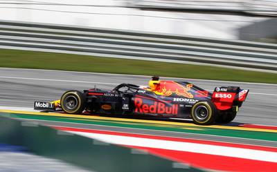 Red Bull's Max Verstappen in action during the race.