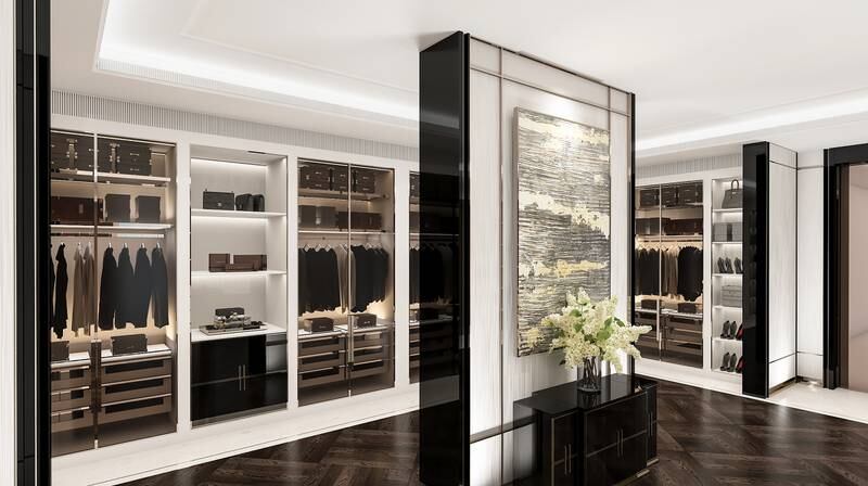 This walk-in wardrobe is as big as many homes' bedrooms.